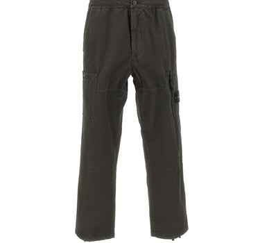 STONE ISLAND Pantaloni cargo ampi in cotone GREEN Uomo 