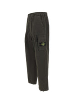 STONE ISLAND Pantaloni cargo ampi in cotone GREEN Uomo 