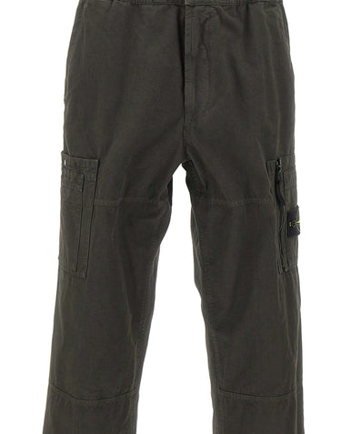 STONE ISLAND Pantaloni cargo ampi in cotone GREEN Uomo 