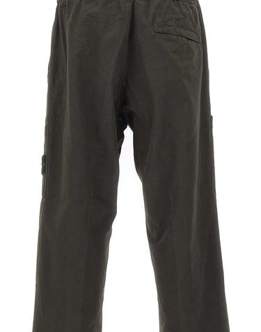 STONE ISLAND Pantaloni cargo ampi in cotone GREEN Uomo 
