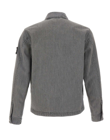 STONE ISLAND Giacca in denim GREY Uomo 