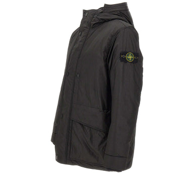 STONE ISLAND Parka in tessuto lucido BLACK Uomo 