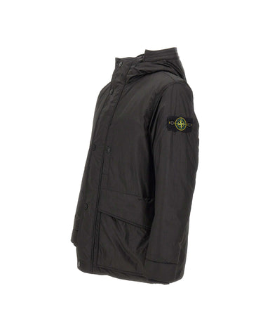 STONE ISLAND Parka in tessuto lucido BLACK Uomo 