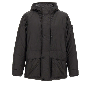 STONE ISLAND Parka in tessuto lucido BLACK Uomo 