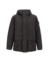 STONE ISLAND Parka in tessuto lucido BLACK Uomo 