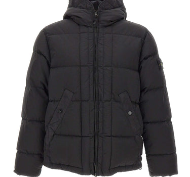 STONE ISLAND Piumino in nylon BLACK Uomo 