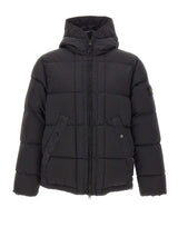 STONE ISLAND Piumino in nylon BLACK Uomo 