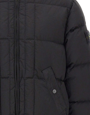 STONE ISLAND Piumino in nylon BLACK Uomo 