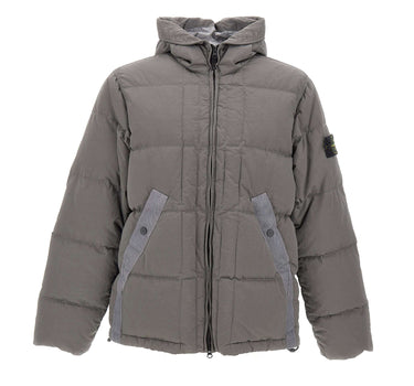 STONE ISLAND Piumino in nylon GREY Uomo 