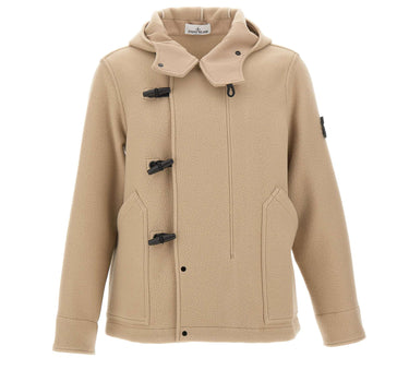 STONE ISLAND Cappotto in lana con alamari BEIGE Uomo 