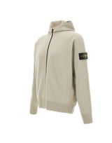 STONE ISLAND Maglia in lana con zip GREEN Uomo 