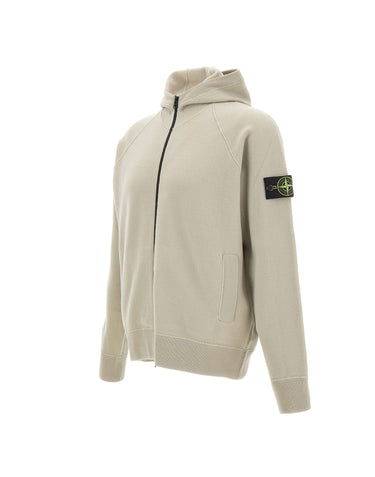 STONE ISLAND Maglia in lana con zip GREEN Uomo 