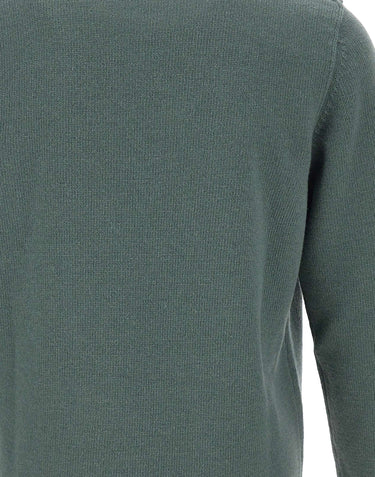 STONE ISLAND Maglione in lana rasata GREEN Uomo 