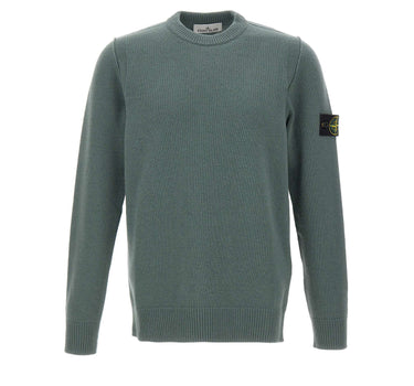 STONE ISLAND Maglione in lana rasata GREEN Uomo 