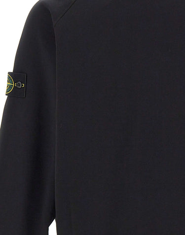 STONE ISLAND Felpa in pile di cotone BLACK Uomo 