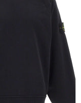 STONE ISLAND Felpa in pile di cotone BLACK Uomo 