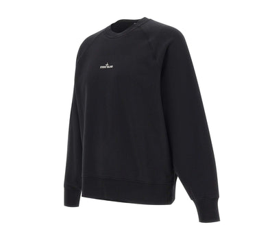 STONE ISLAND Felpa in cotone con stampa "Desert" BLACK Uomo 