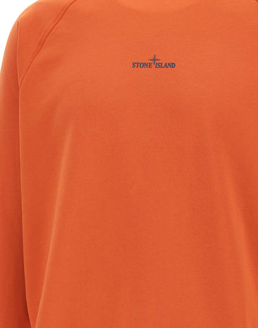 STONE ISLAND Felpa in cotone con stampa "Desert" ORANGE Uomo 