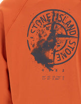 STONE ISLAND Felpa in cotone con stampa "Desert" ORANGE Uomo 