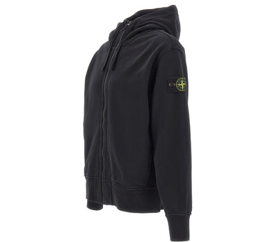 STONE ISLAND Felpa in cotone biologico BLACK Uomo 