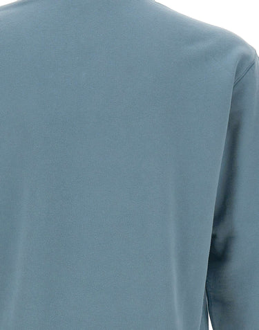 STONE ISLAND Felpa con zip corta Light Blue Uomo 