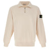 STONE ISLAND Felpa con zip corta WHITE Uomo 