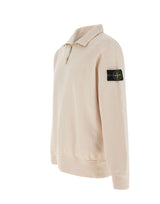 STONE ISLAND Felpa con zip corta WHITE Uomo 