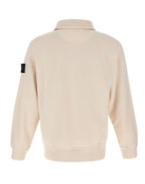 STONE ISLAND Felpa con zip corta WHITE Uomo 