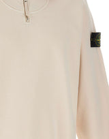 STONE ISLAND Felpa con zip corta WHITE Uomo 