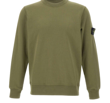 STONE ISLAND Felpa in cotone GREEN Uomo 