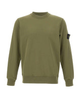 STONE ISLAND Felpa in cotone GREEN Uomo 