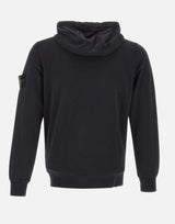 STONE ISLAND "Organic Cotton Fleece" BLACK Uomo 