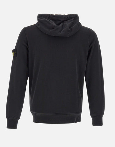 STONE ISLAND "Organic Cotton Fleece" BLACK Uomo 