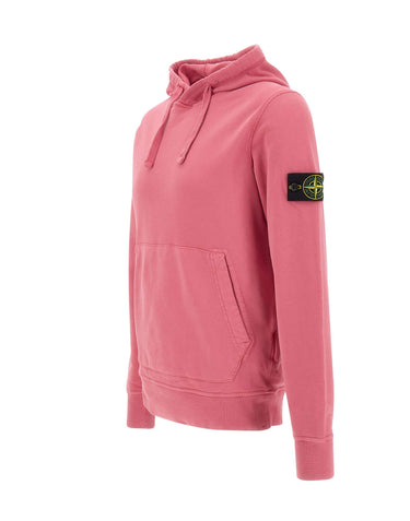 STONE ISLAND Felpa in cotone organico Pink Uomo 