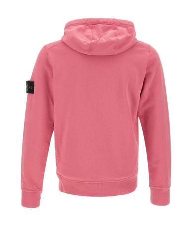 STONE ISLAND Felpa in cotone organico Pink Uomo 