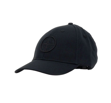 STONE ISLAND Cappello da baseball in reps di cotone BLACK Uomo 