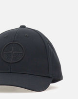STONE ISLAND Cappello da baseball in reps di cotone BLACK Uomo 