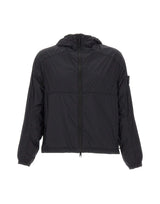 STONE ISLAND Giacca con cappuccio e finitura antigoccia BLACK Uomo 