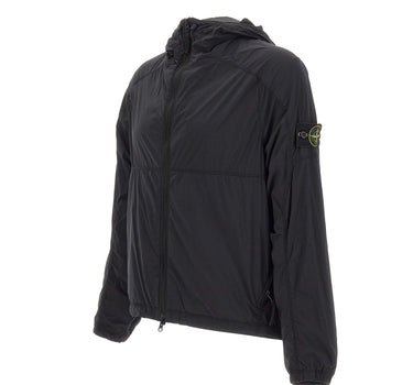 STONE ISLAND Giacca con cappuccio e finitura antigoccia BLACK Uomo 