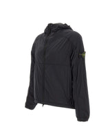 STONE ISLAND Giacca con cappuccio e finitura antigoccia BLACK Uomo 