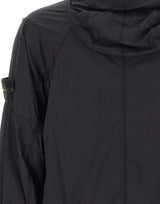 STONE ISLAND Giacca con cappuccio e finitura antigoccia BLACK Uomo 