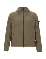 STONE ISLAND Giacca con cappuccio e finitura antigoccia GREEN Uomo 