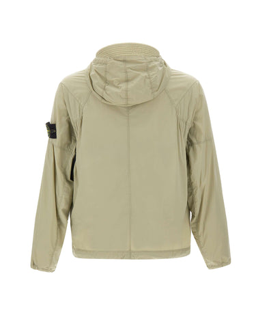 STONE ISLAND Giacca con cappuccio e finitura antigoccia GREEN Uomo 