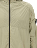 STONE ISLAND Giacca con cappuccio e finitura antigoccia GREEN Uomo 