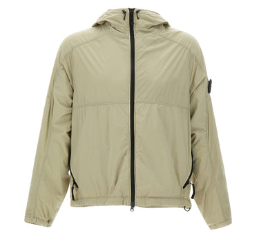 STONE ISLAND Giacca con cappuccio e finitura antigoccia GREEN Uomo 