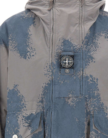 STONE ISLAND Parka corto dipinto a mano MULTICOLOR Uomo 