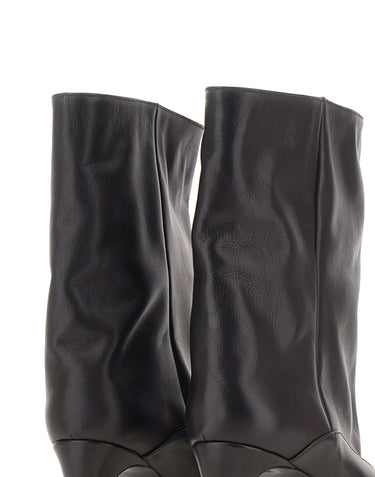 STRATEGIA Stivaletti in pelle BLACK Donna 