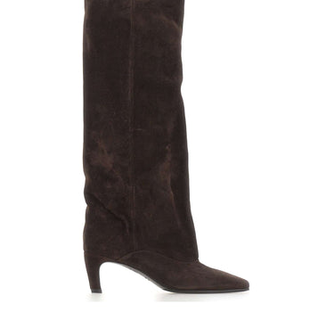 STRATEGIA Stivali in pelle scamosciata BROWN Donna 