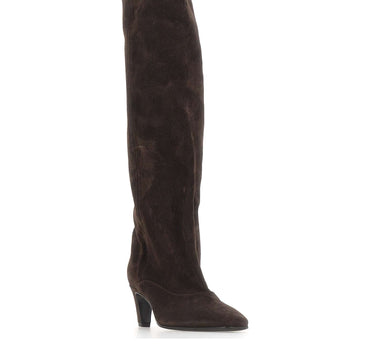 STRATEGIA Stivali in pelle scamosciata BROWN Donna 