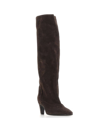 STRATEGIA Stivali in pelle scamosciata BROWN Donna 